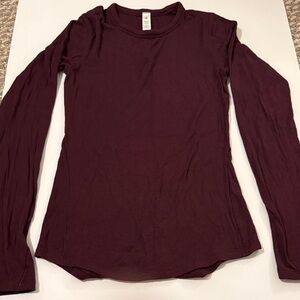 Lululemon Burgundy Hold Tight Long Sleeve - Size 2